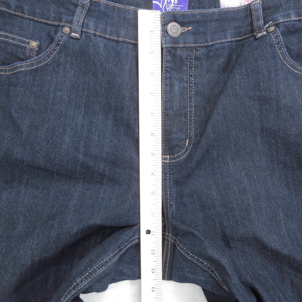 Just My Size Classic Fit Straight Jeans Womens 20W Blue High Rise Stretch Denim - Picture 7 of 15